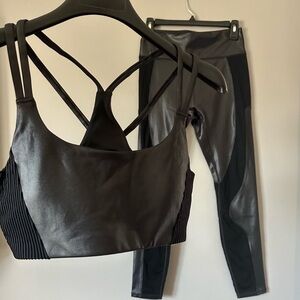 Fabletics Women's Principal Motion365 Low Impact Bra & matching leggings- size M